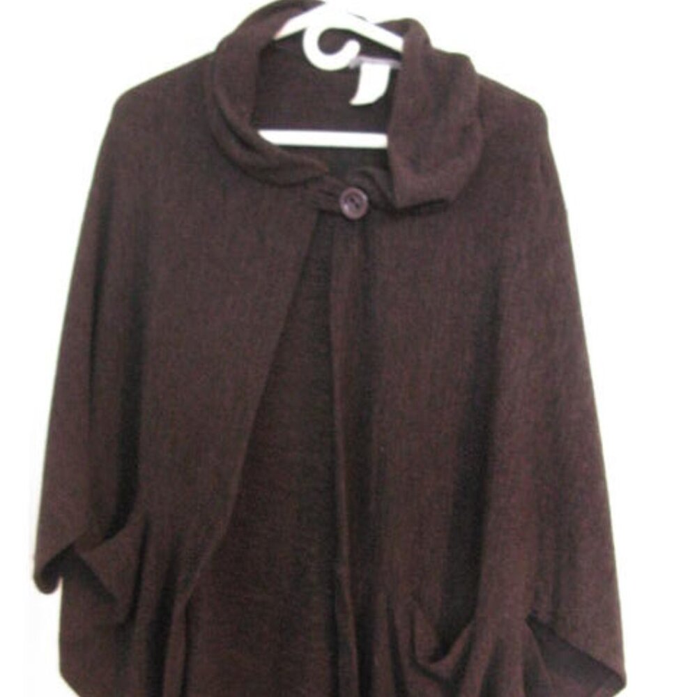 Cute Cape Style Cardigan Size XL Charcoal color
